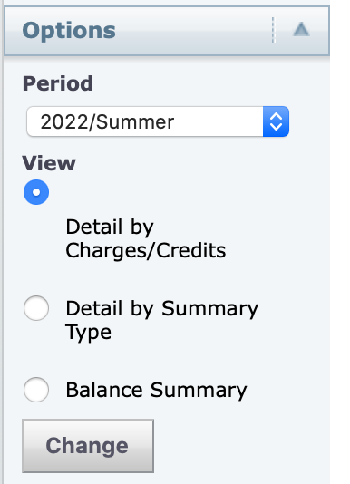 screenshot of period charge