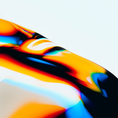 Colorful contemporary art, red, yellow, blue, black, white