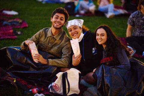 summer movie on the lawn
