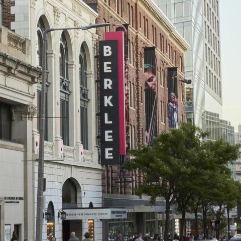 A view buildings on Massachusetts Ave. on Berklee's Boston campus