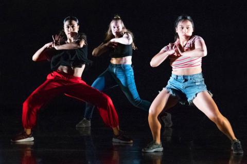 Students dancing
